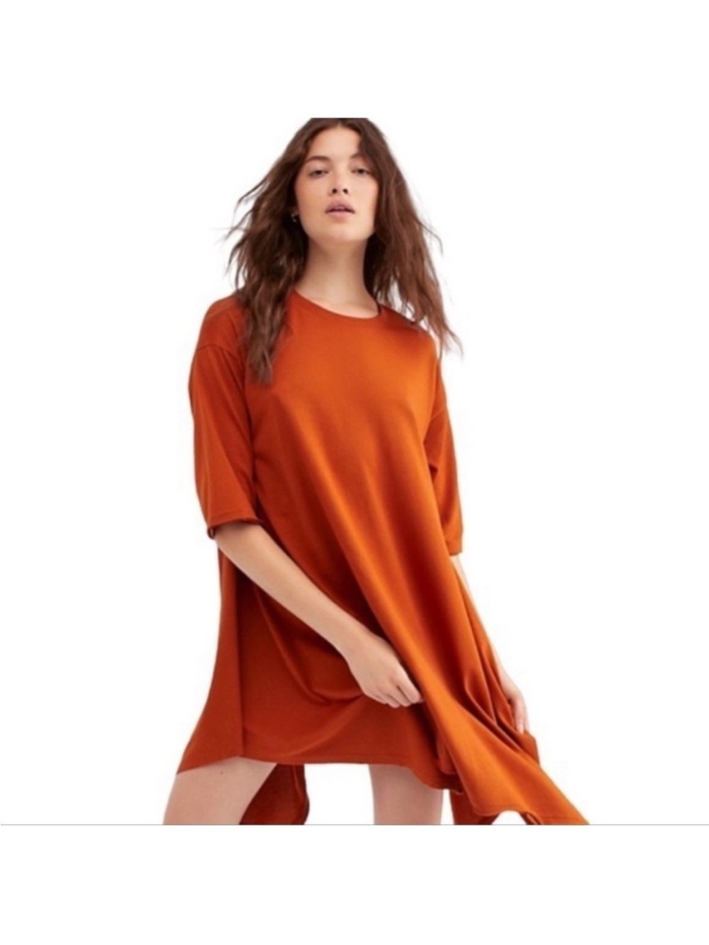 FP Beach by Free People Oversized Kahana Tunic in Maroon